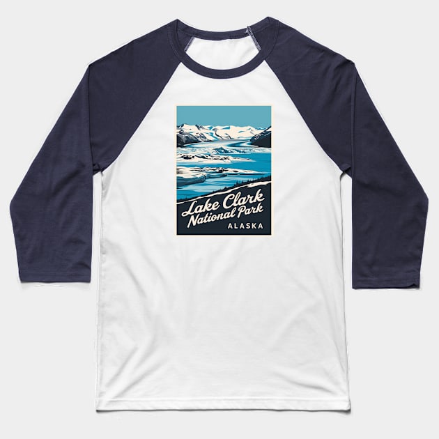 Lake Clark National Park Frozen Landscape Baseball T-Shirt by Perspektiva
